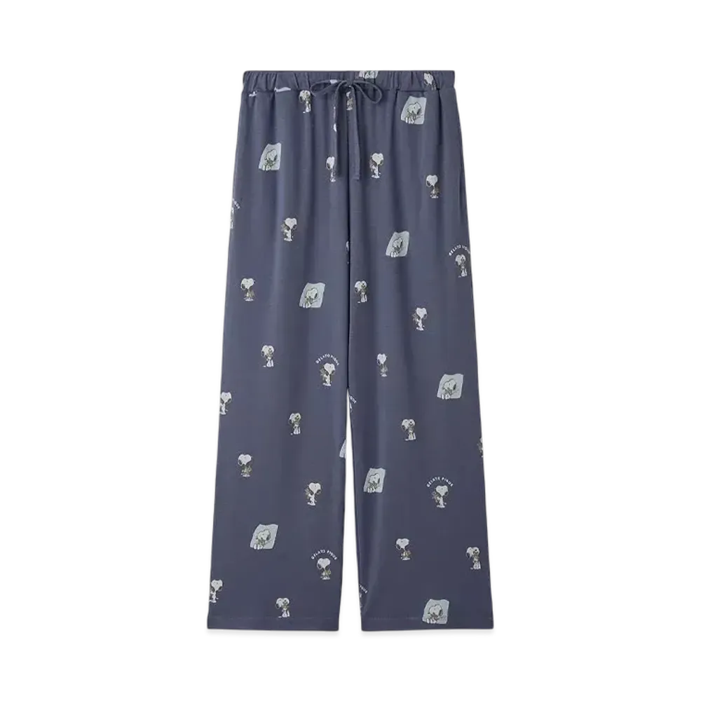 GELATO PIQUE x PEANUTS Snoopy x Bear All-Over Print Long Pants "Navy"