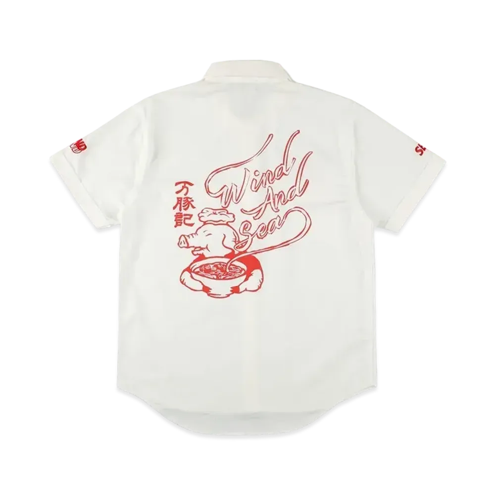 WIND AND SEA x WANZHUJI Work Shirt "White"