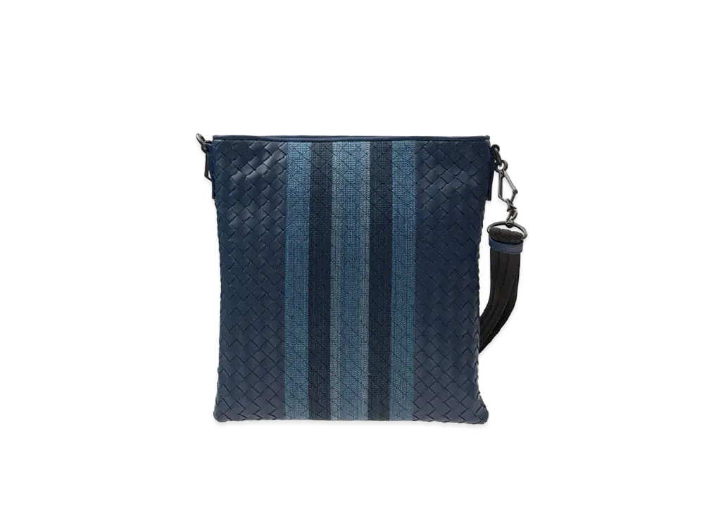 Bottega Veneta Lambskin Crossbody Bag "Blue"