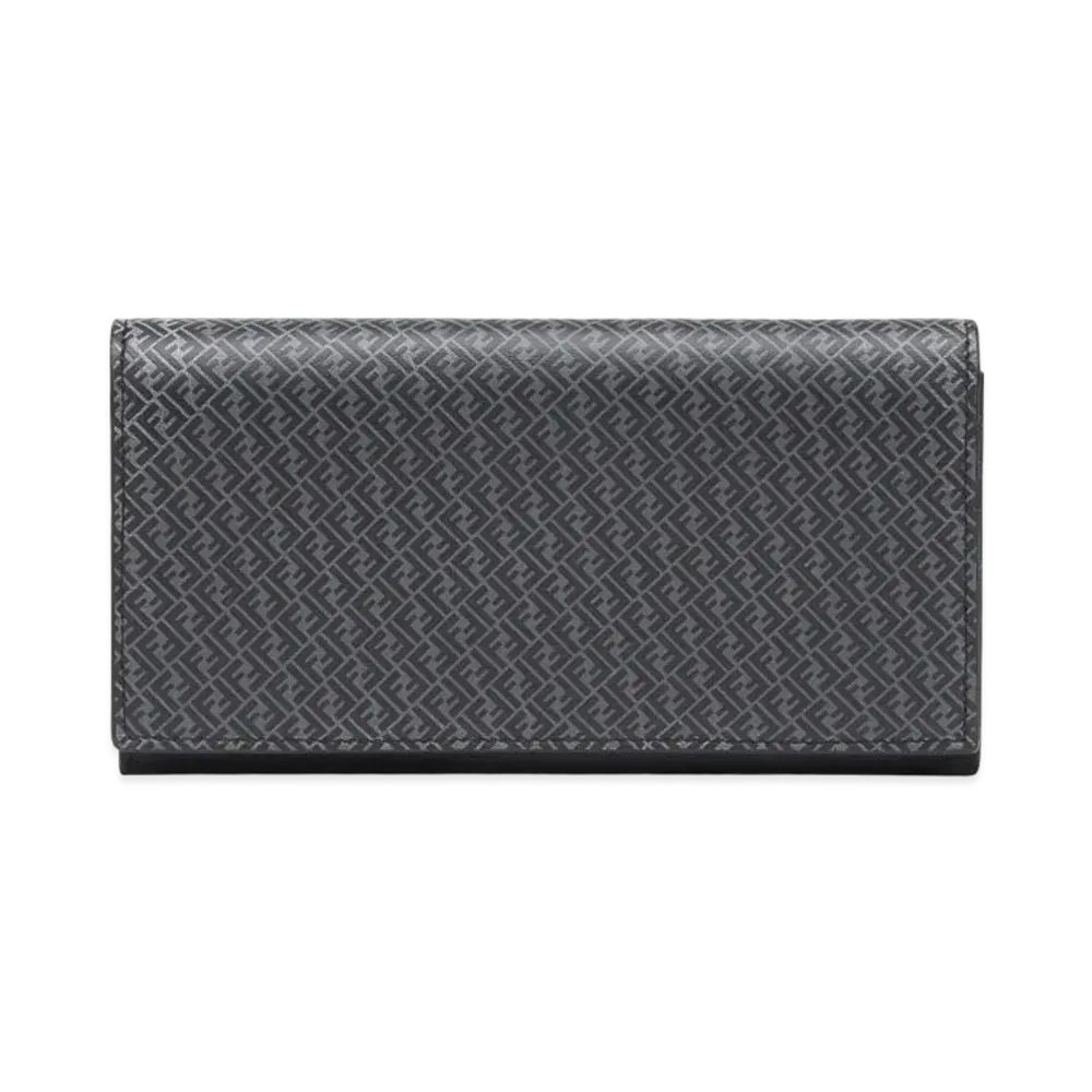 FENDI Continental Purse Leather Wallet "Black"