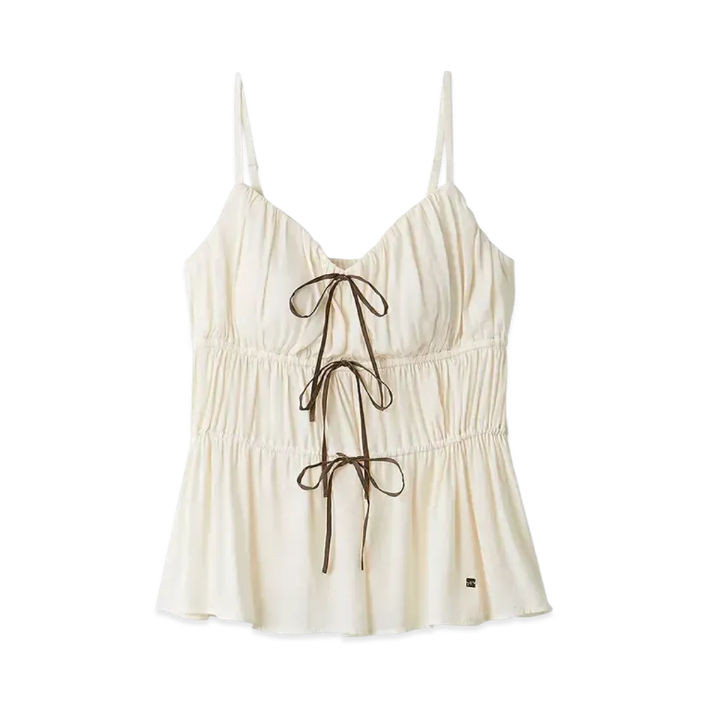 GELATO PIQUE Satin Cup-In Camisole "Off White"