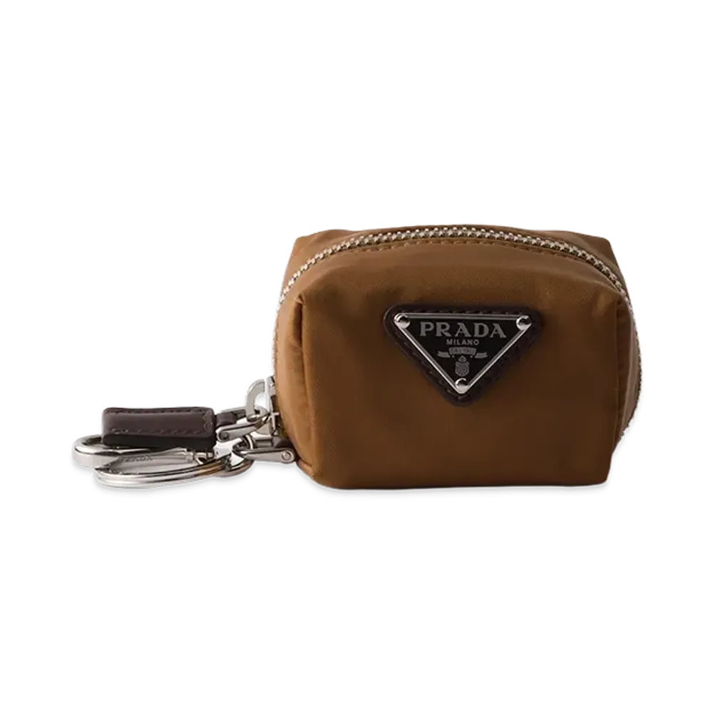 PRADA Re-Nylon x Leather Mini Pouch "Brandy"