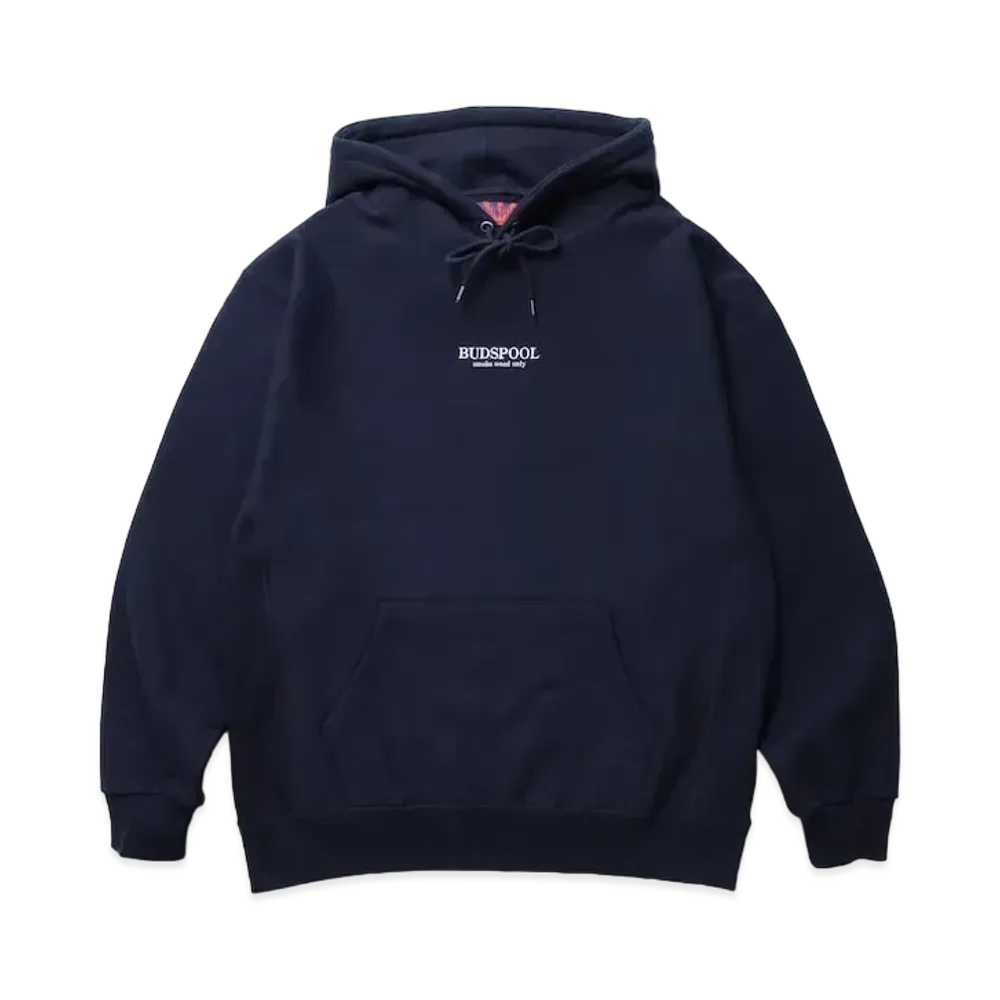 APHRODITEGANG SMOKE WEED ONLY HEAVY WEIGHT HOODED SWEAT SHIRT "Navy"