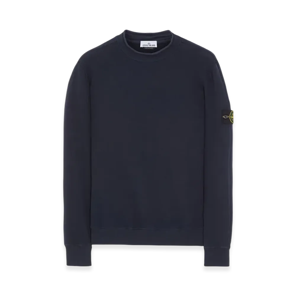 Stone Island 61352 Stretch Cotton Fleece Mock Turtleneck Sweatshirt - 23FW "Navy Blue"