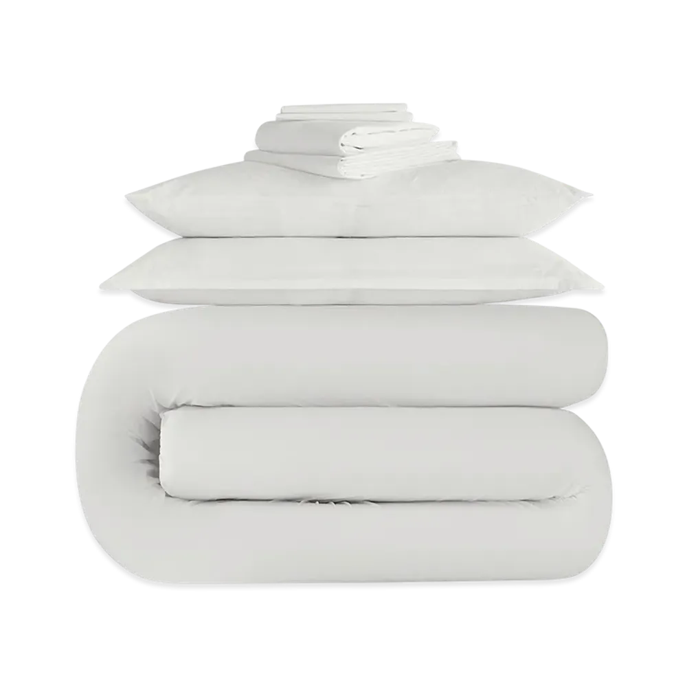Kithmas Monogram Queen Size Bedding Set "White"