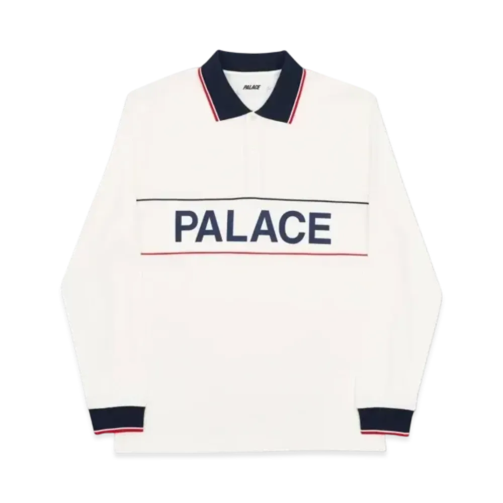 PALACE Handle Longsleeve Polo "White"