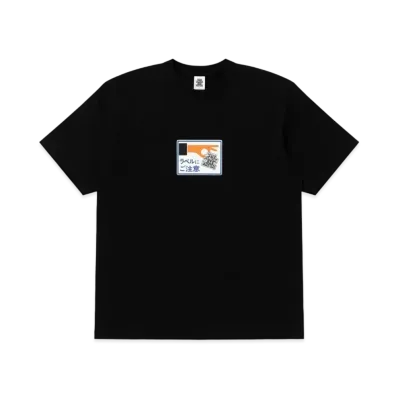 Black Eye Patch Label Caution Tee "Black"