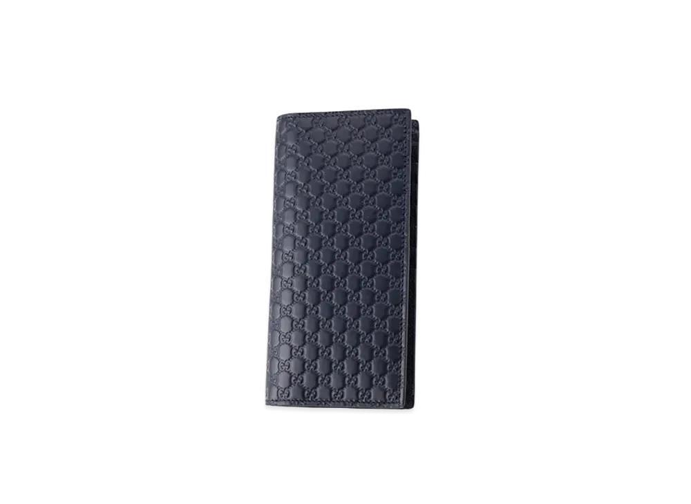 GUCCI Long Bill Holder Micro Guccisima "Navy"