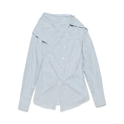 Acne Studios Button-Up Blouse "Blue/White"