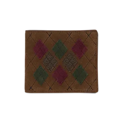 Hender Scheme Argyle Half Folded Wallet "Argyle Brown"