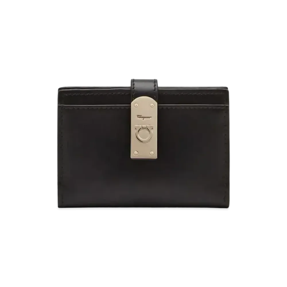 Salvatore Ferragamo Boxyz Credit Card Holder "Black"