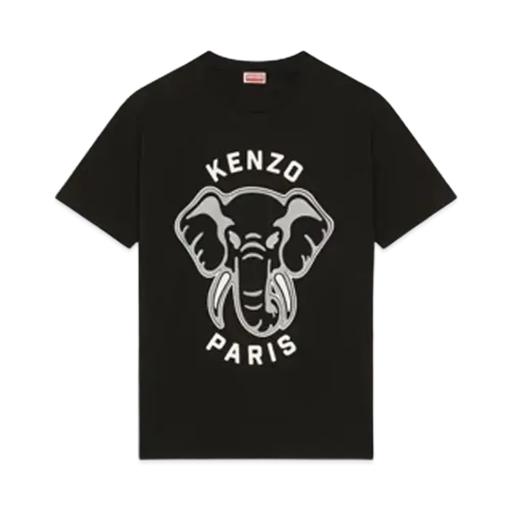 KENZO 'VARSITY JUNGLE' Elephant Oversized T-Shirt Men's "Black"