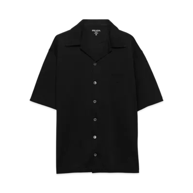 PRADA Men's Pique Shirt "Black"