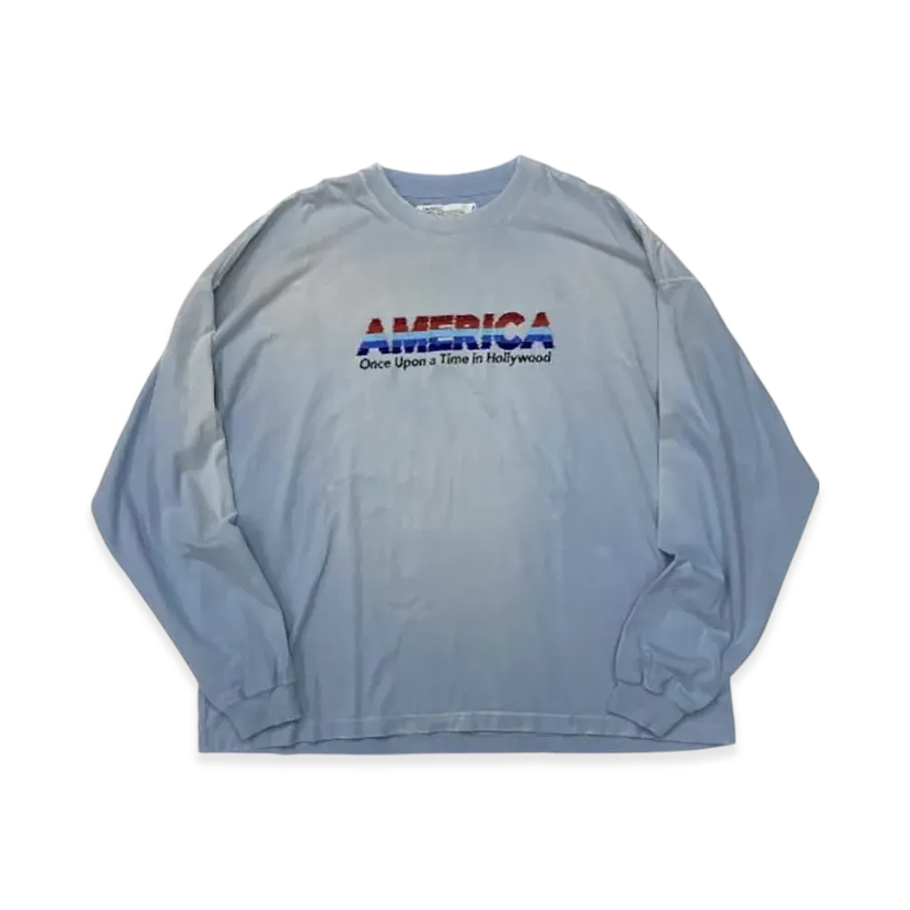 DAIRIKU "America" Vintage Sunburn Tee "Aqua"