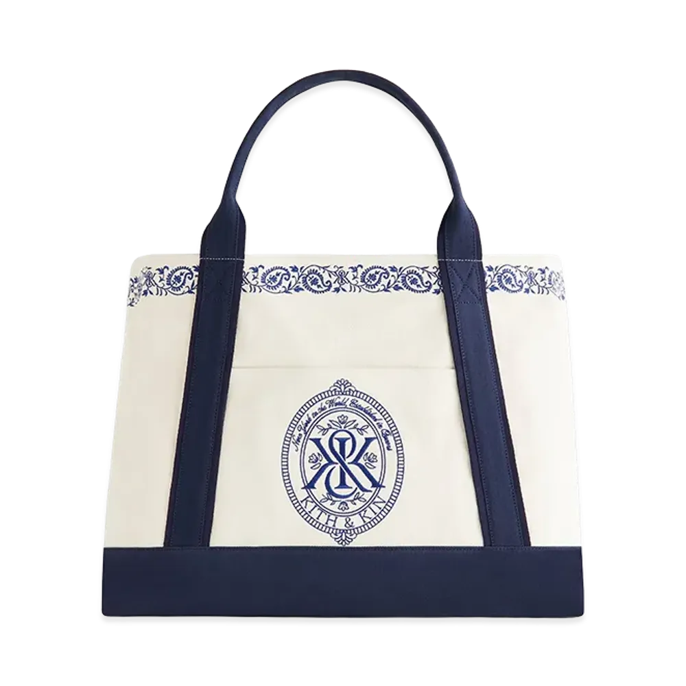 Kith Embroidered Canvas Tote Bag "Sandrift"