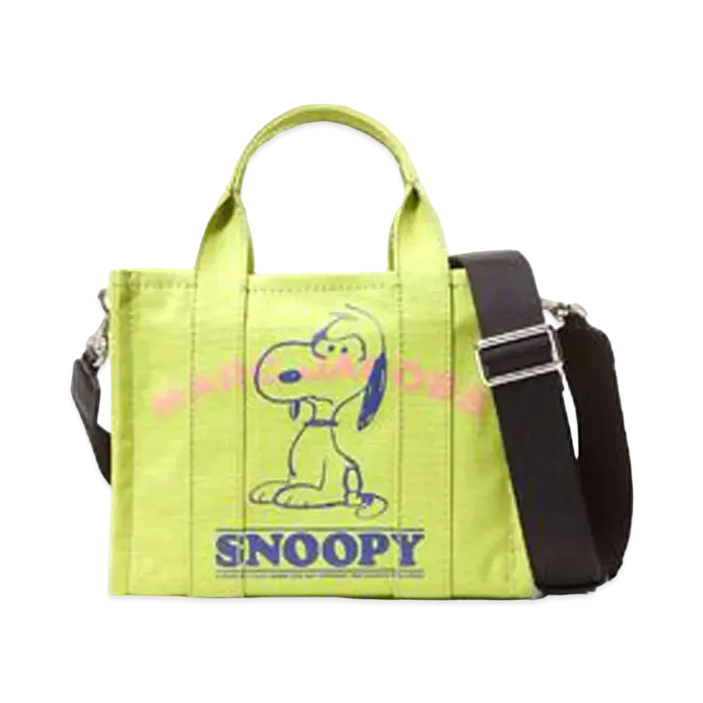 Marc Jacobs Peanuts X Marc Jacobs The Snoopy Mini Tote Bag "Lime"