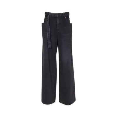sacai Wide Denim Pants "Black"