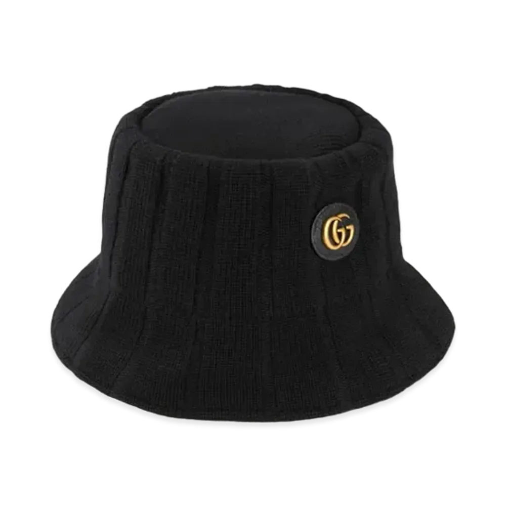 GUCCI Wool Hat With Double G "Black"