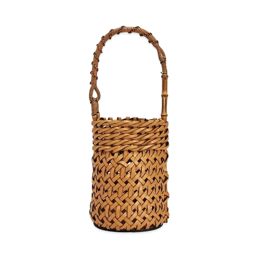 LOEWE Bucket Pin Bag In Calfskin "Light Caramel"