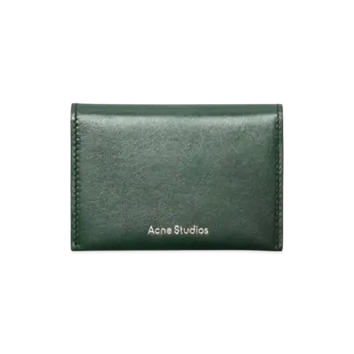 Acne Studios Foldable Leather Wallet "Olive Green"