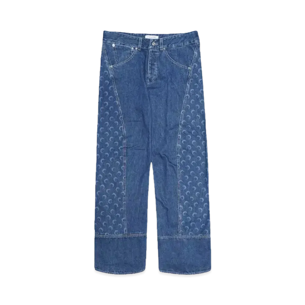 Marine serre DEADSTOCK DENIM BAGGY PANTS "BLUE"