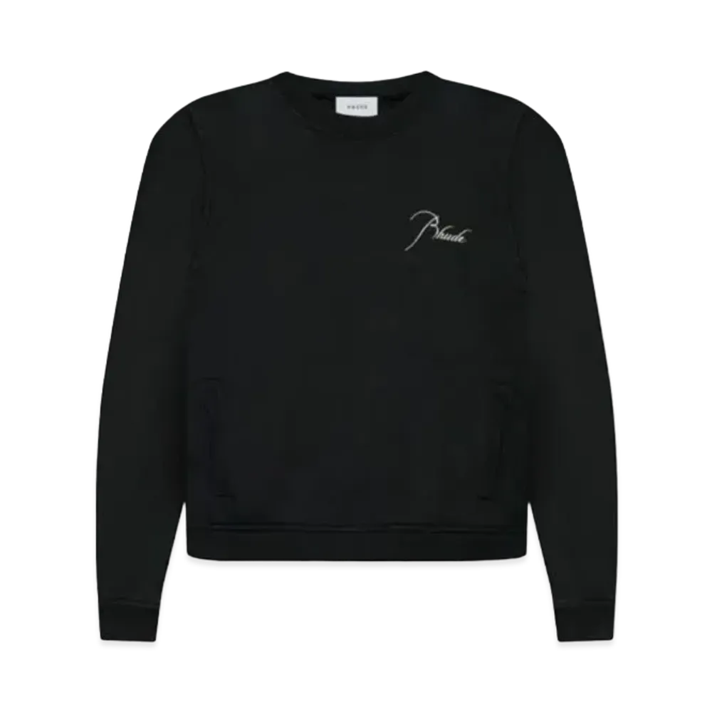 RHUDE Classic Crewneck "Black"