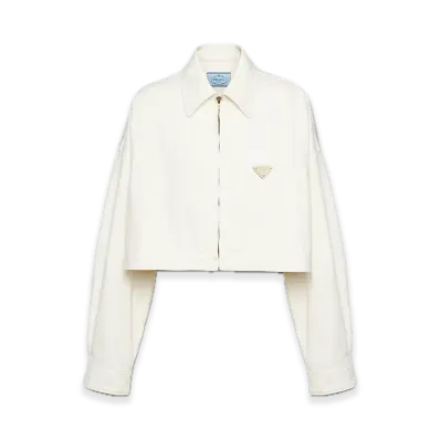 PRADA Denim Blouson Jacket "White"