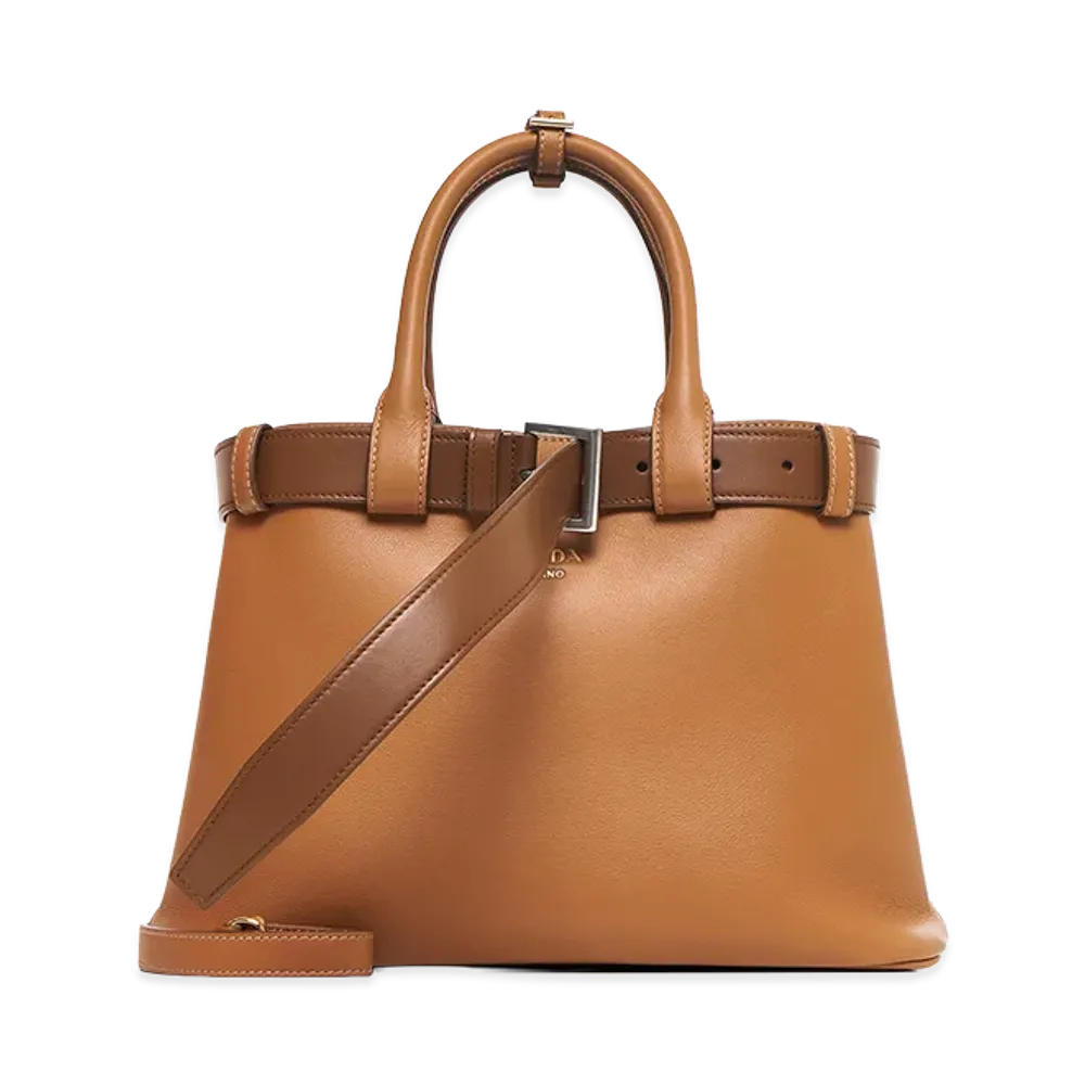 PRADA Women's 'Buckle' Medium Handbag "Beige"
