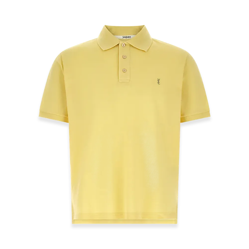 Saint Laurent 'Cassandre' Polo Shirt "Yellow"