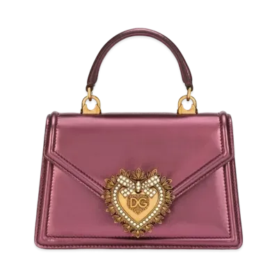 Dolce&Gabbana Devotion Bag Small Moldore Papa Leather "Violet"
