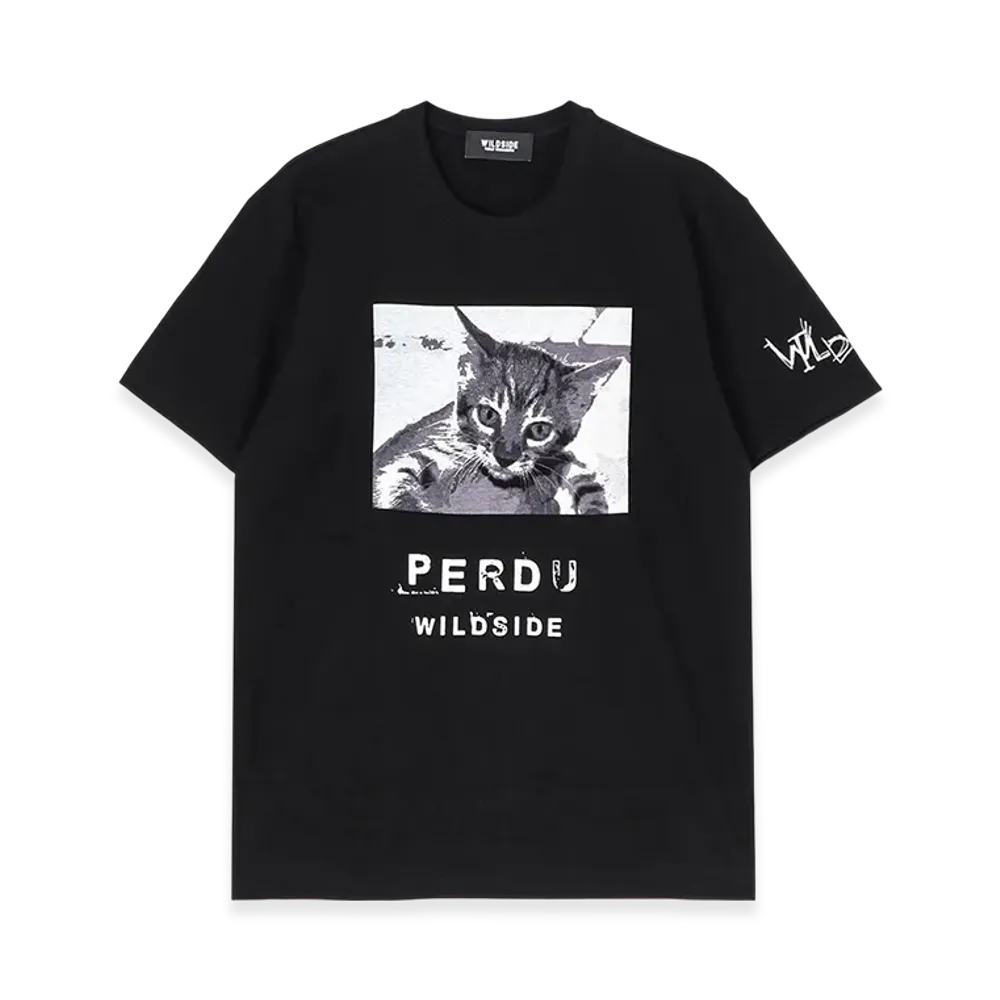 WILDSIDE YOHJI YAMAMOTO Chaton Perdu T-shirt "Black"
