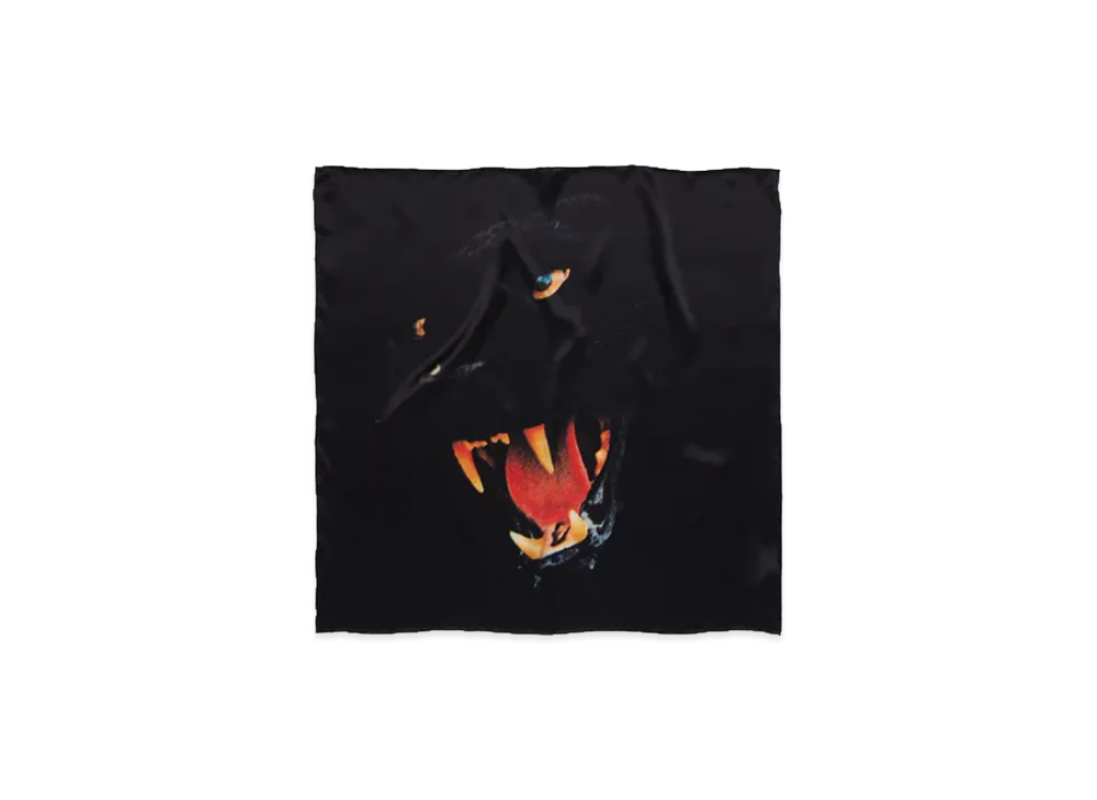 DENIM TEARS Panther Silk Bandana "Black"