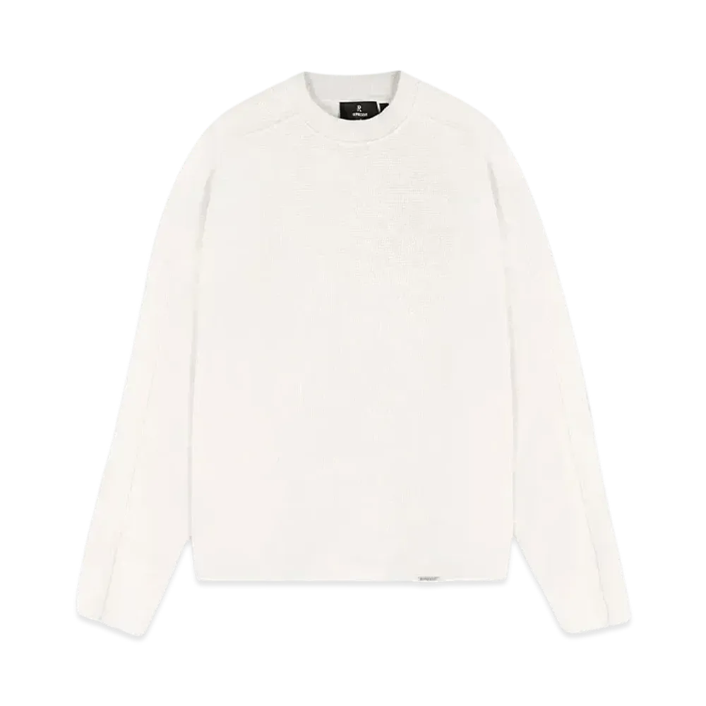 REPRESENT Waffle Long Sleeve T-Shirt "Flat White"
