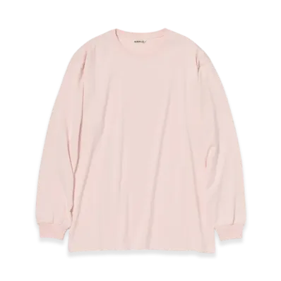 AURALEE Luster Plaiting L/S Tee "Pale Pink"