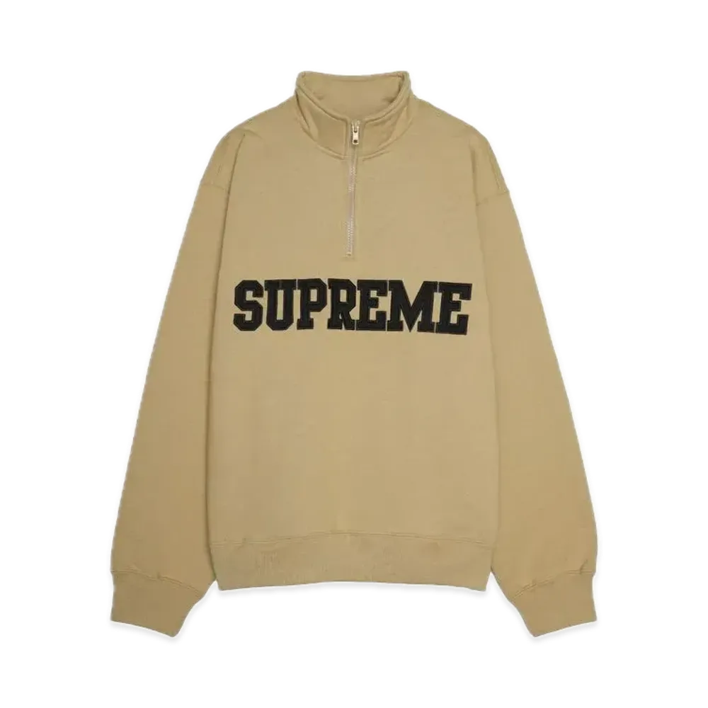 Supreme Collegiate Half Zip Pullover "Dark Tan"