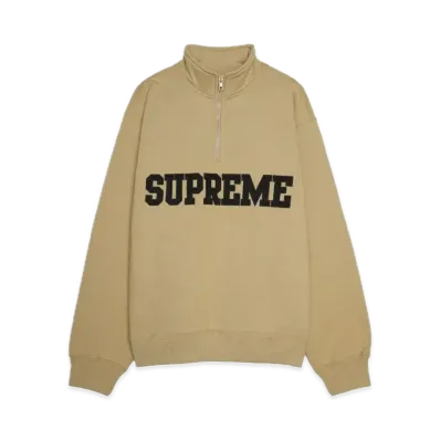Supreme Collegiate Half Zip Pullover "Dark Tan"
