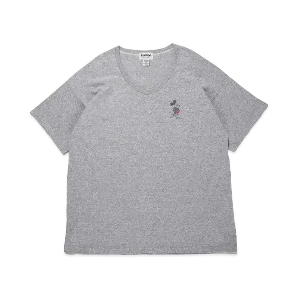 BOW WOW MICKEY MOUSE 8812 V-NECK TEE "88/12 M.GRAY"