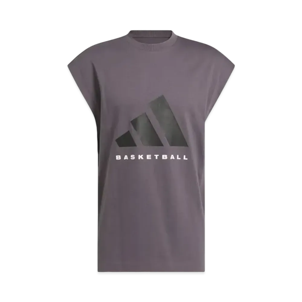 adidas Basketball Sleeveless T-shirt (Gender Neutral) "Grey Strata"