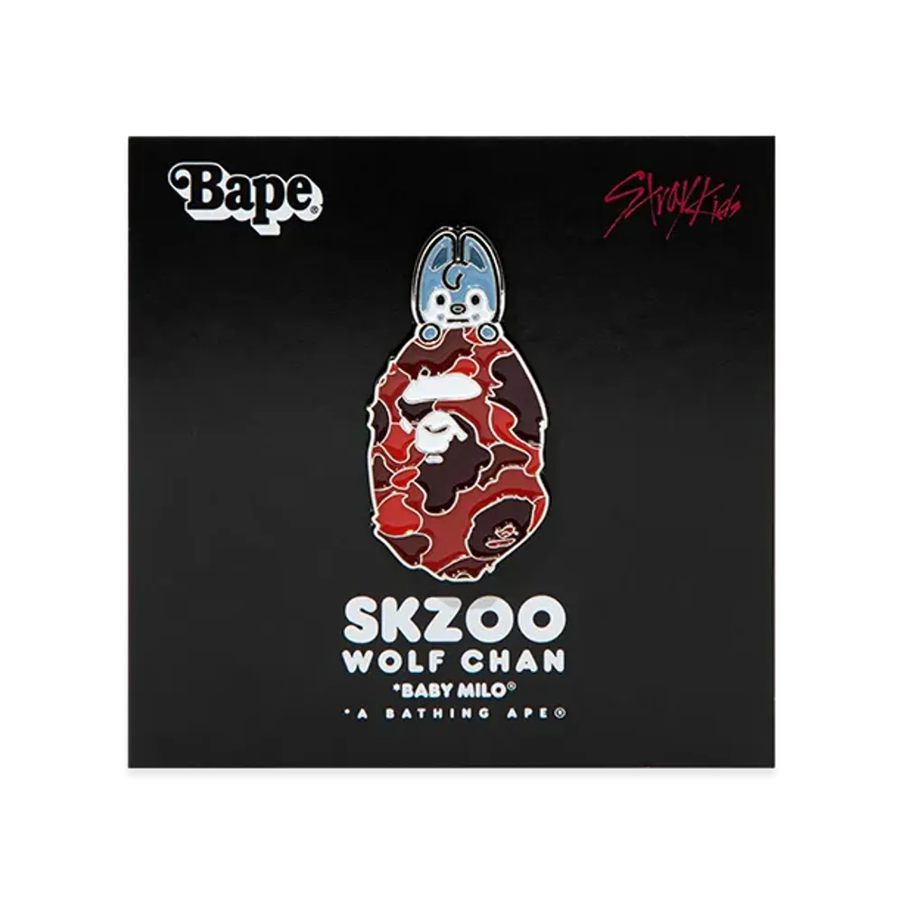 A BATHING APE x Stray Kids Metal Pins Bang Chan "Red"