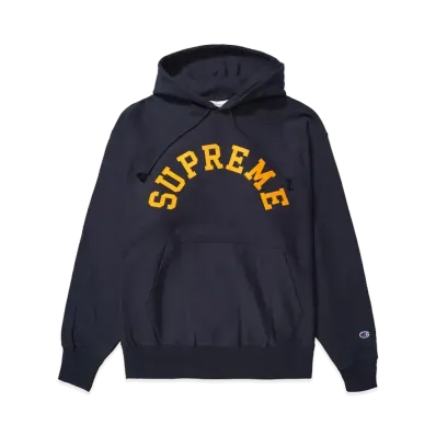 Supreme x Champion Hooded Sweatshirt "Navy"