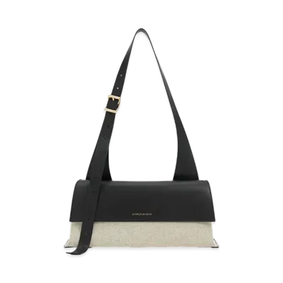 CHARLES & KEITH Marceline Canvas Trapeze Shoulder Bag "Multi"