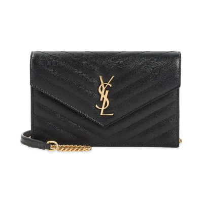Saint Laurent Women's Mini ‘Envelope’ Crossbody Bag "Black"