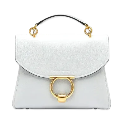 Salvatore Ferragamo Gancini Top Handle (S) "Gull Grey"