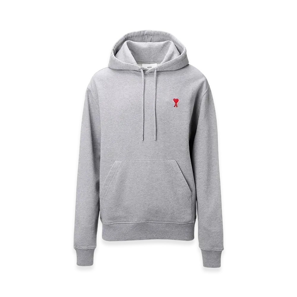 AMI PARIS De Coeur Hoodie "Heathergrey"