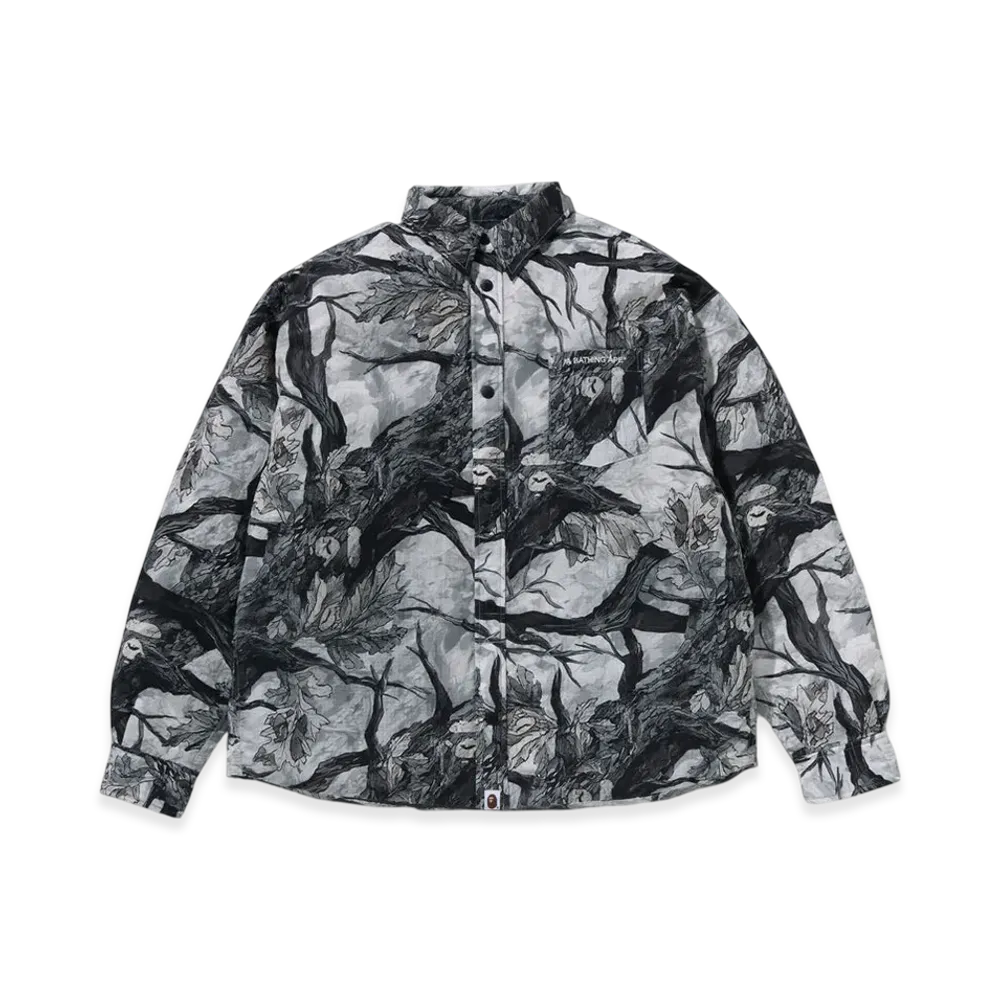 A BATHING APE Down Shirt Jacket "White"