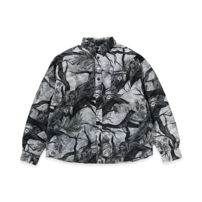 A BATHING APE Down Shirt Jacket "White"