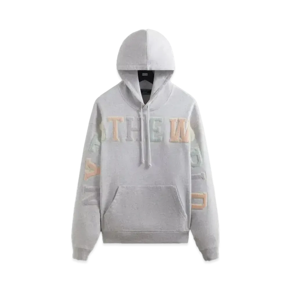 Kith NY To The World Nelson Hoodie "Light Heather Grey"