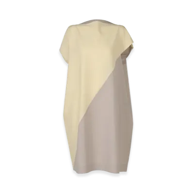 132 5. ISSEY MIYAKE Flat T Bi Color "Cream/Greige"