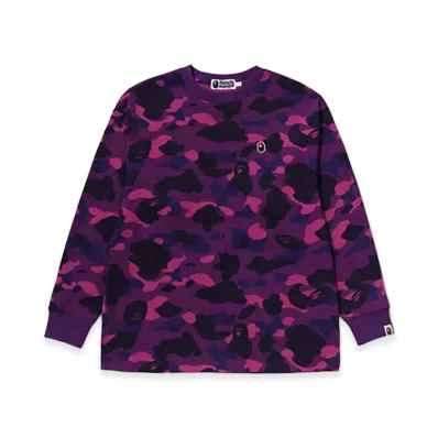 A BATHING APE Color Camo One Point L/S Tee "Purple"