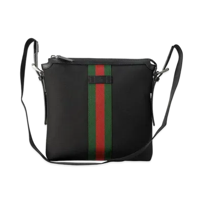 GUCCI Messenger Bag Web Stripe Nylon "Black"